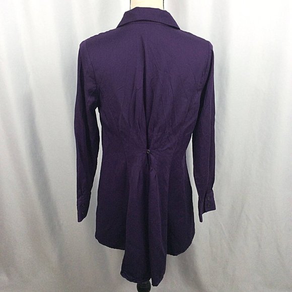 Soft Surroundings Allegretti Tunic Top Womens Size Small Long Sleeve Button Down - Picture 4 of 11